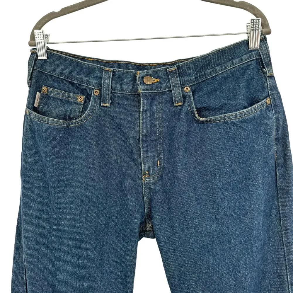 Vintage‎ Carhartt Denim Jeans Relaxed Fit B460DVB Triple Stitch 34x30 *32x28.5